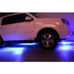 LED Under Car Glow Underbody System Neon Lights Kit 48″ x 2 & 36″ x 2 with Wireless Keychain Remote Controller