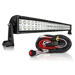 MICTUNING 30”-32″ inch 180W COMBO Spot Flood CREE LED Light Bar fog drving Off Road Polaris RZR ATV SUV UTV Jeep WITH WIRNG HARNESS
