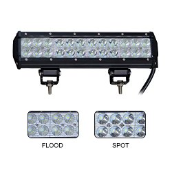 Nilight 12 Inch 72w LED Light Bar Spot Flood Combo Beam Light Bar Off Road Driving Fog Lamp 4×4 Off Road ATV SUV Jeep,2 Years Warranty