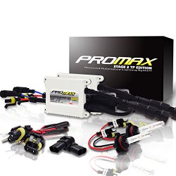 Promax Stage 2 TP Edition HID Xenon Slim Conversion Kit with Premium Slim Ballasts 8000k / 8k / Ice Burg Blue H4 ( 9003 / HB2 ) – Hi/Lo = Low Beam HID with High Beam Halogen