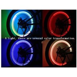 TOOGOO Colorful LED Automatic change color Flash Tyre Wheel Valve Cap Light for Car Bike bicycle Motorbicycle Wheel Light Tire Light