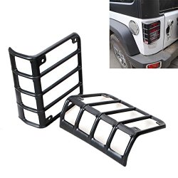 u-Box Black Stainless Steel Rear Euro Tail Light Guard for 2007 – 2016 Jeep Wrangler JK Unlimited – Pair