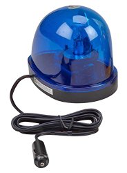 Wolo (3205-B) Emergency 1 Rotating Emergency Warning Light – Blue Lens, Magnet Mount