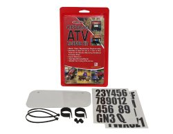 Hardline Products 2340W ATV License Plate Kit, White Plastic
