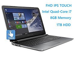 HP Pavilion 15.6″ Flagship Laptop, 6th Gen Skylake Intel i7-6700HQ Quad-Core Processor(6M Cache, up to 3.5 GHz), FHD IPS Touchscreen, 8GB DDR3, 1TB HDD, DVD, HDMI, 802.11AC, Windows 10
