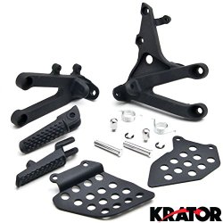 Krator® Honda CBR 600RR 2007-2014 (Front) Foot Rests Assembly Kit Stay Step Brackets Frame Fitting Stay Footrests Step Bracket Assembly