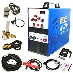 LOTOS TIG200 200A AC/DC Aluminum Tig/Stick Welder Square Wave Inverter with Pedal and Mask