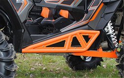 Super ATV Polaris RZR 900 / 1000 Orange Heavy Duty Rock Sliders