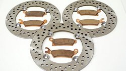 2012 2013 CAN-AM OUTLANDER 1000 FRONT & REAR BRAKE ROTOR DISC & SEVERE DUTY PADS