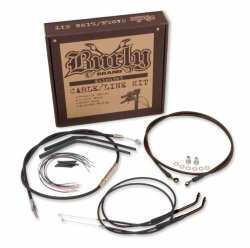 Burly Brand B30-1070 14 in. Black Vinyl Cable Line Kit for Harley 11-13 Softail (B30-1070)
