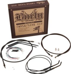 Burly Brand Cable/Brake Line Kit for Ape Hangers for Harley Davidson 2007-13 XL – 14″