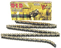 D.I.D 530VXGB-126 Gold 126-Link High Performance X-Ring Chain with Connecting Link