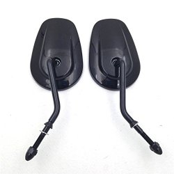 HK Motorcycle Custom Black Big Size Mirrors For Fits 1982-Later Harley Davidson Models (excepte VRSCF,and XL1200X mounted below the handlebars)
