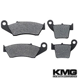 KMG® 2004-2011 Honda CRF 250 R RA RB Front + Rear Carbon Kevlar Organic NAO Brake Pads Set