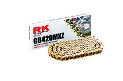 RK Racing Chain GB420MXZ-124 Gold 124-Links Heavy Duty Chain with Connecting Link