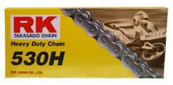 RK Racing Chain M530HD-110 (530 Series) 110-Links Standard Non O-Ring Chain with Connecting Link
