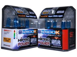 Hipro Power 9005 + 9006 5900K 100 Watt Super White Xenon HID Headlight Bulbs – Low & High Beam