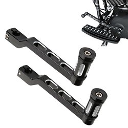 kingtop 2x Edge Cut CNC Heel/ Toe Shifter Gear Shift Pedal Lever Arms& Shifter Peg For Harley Touring Softail Trike
