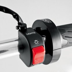 Motorcycle black fog light switch 1 inch 25mm handlebar 12v DC electrical system KiWAV