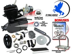 66/80cc Flying Horse Black Angle Fire Bicycle Engine Kits – 2 Stroke