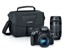 Canon EOS Rebel T6 Digital SLR Camera Kit with EF-S 18-55mm and EF 75-300mm Zoom Lenses (Black)