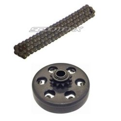 Combo Go Kart Clutch 3/4 Bore 12 Tooth Sprocket and #35 size Chain