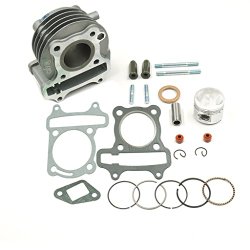 Glixal ATMT1-005 High Performance GY6 50cc to 60cc 44mm Big Bore Cylinder Kit with Piston for 139QMB 139QMA Scooter Moped ATV