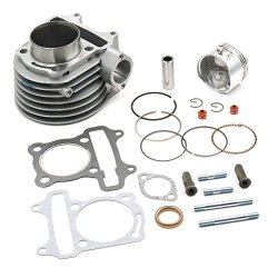 Glixal ATMT1-014 GY6 125cc Chinese Scooter ATV Moped Engine 52.4mm Cylinder kit with Piston Kit for 4T 152QMI JONWAY ZNEN Roketa JCL Taotao Dongfang