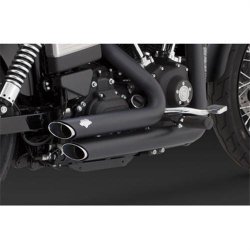 Vance & Hines Shortshots Staggered Exhaust System – Black , Color: Black 47227