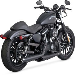 Vance and Hines Round Twin Slash 3in. Slip-On Exhaust for Harley Davidson 2014- – 3″