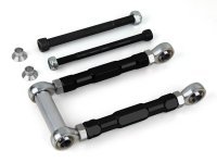 BlackPath – Suzuki Adjustable 0 – 4″ Lowering Link Kit GSX-R600 + GSX-R750 + GSX-R1000 Motorcycle Rear Drop Links (Black) T6 Billet