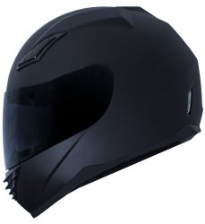 Duke Matte Black Full Face Motorcycle Helmet DK-140 +FREE Tinted Visor