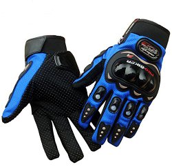 Motorcycle Bike Racing Full Finger Gloves 3 Colors Protective Motocross Gloves Size M /L /Xl/xxl (BLUE, L)