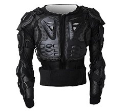 Motorcycle Full Body Armor Protector Pro Street Motocross ATV Guard Shirt Jacket with Back Protection Black 3XL