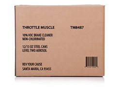 Throttle Muscle TM8487-C – Brake Parts Cleaner 50 State Compliant Non-Chlorinated 13 Oz Case of 12