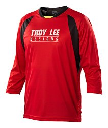 Troy Lee Designs Ruckus Men’s 3/4 Sleeve Bicycle BMX Jersey – Spek Red / X-Large