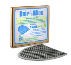 ESP DRIPB Drip-Wick Universal Disposable Absorbent Urinal Floor Mat, 20″ Length x 16″ Width, Black (Pack of 6)