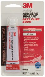 3M Marine Adhesive Sealant 5200 Fast Cure White, 06535, 1 oz tube (Pack of 1)
