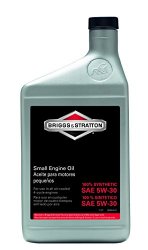 Briggs & Stratton SAE 5W-30 Synthetic Small Engine Motor Oil – 32 Oz. 100074