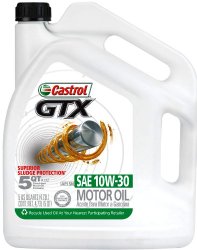 Castrol 03093-3PK GTX 10W-30 Conventional Motor Oil – 5 Quart, (Pack of 3)