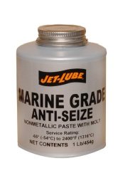 Jet-Lube Marine Grade Anti-Seize, 1/2 lbs Brush Top Can