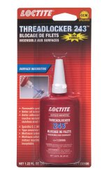Loctite 1330906 243 Medium Strength Surface Insensitive Threadlocker, 36-milliliter Tube