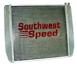 NEW SOUTHWEST SPEED RACING FORD ALUMINUM RADIATOR, 19″ TALL X 26″ WIDE X 3″ THICK