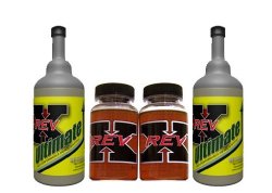 REV-X 2 Bottles Oil Treatment & 2 Bottles Ultimate Diesel Fuel Treatment Kit