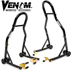 Venom® Motorcycle Front+Rear Spool Dual Lift Stand Combo For Yamaha R6 YZF-R6 2006-2011