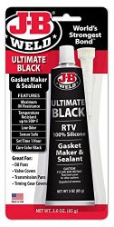 J-B Weld 32329 Ultimate Black RTV Silicone Gasket Maker and Sealant – 3 oz.