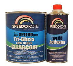 SpeedoKote SMR-115/150-K-M – Low Gloss 2.1 VOC urethane clear coat, gallon kit Clearcoat with medium speed activator