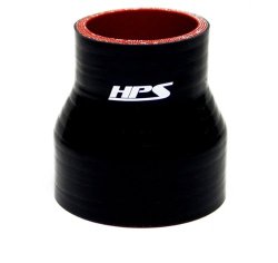 HPS HTSR-075-100-BLK Silicone High Temperature 4-ply Reinforced Reducer Coupler Hose, 100 PSI Maximum Pressure, 3″ Length, 3/4″ > 1″ ID, Black