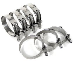 HPS (SSTC-41-46) 41mm – 46mm Stainless Steel T-Bolt Clamp for 1-1/4″ and 1-3/8″ Hose