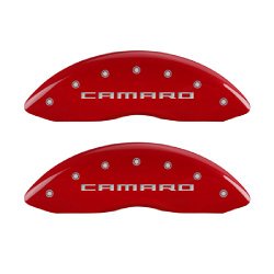 MGP Caliper Covers 14033SCA5RD Caliper Cover with Red Powder Coat Finish, (Set of 4)